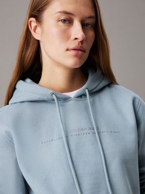 lead fleece logo hoodie for women calvin klein jeans