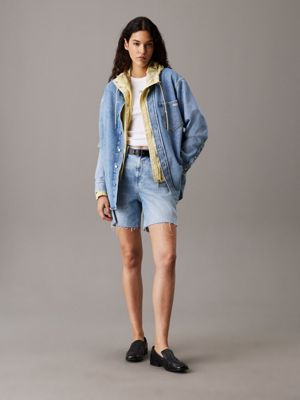 denim light denim dad shirt for women calvin klein jeans