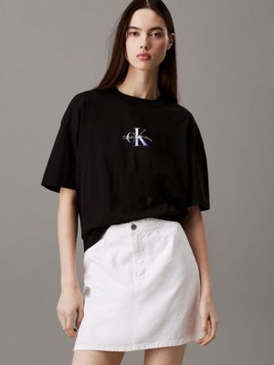 black boyfriend monogram t-shirt for women calvin klein jeans