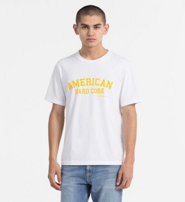 calvin klein flock logo t shirt