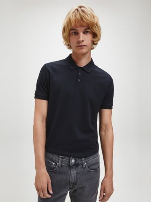 calvin klein black polo shirt
