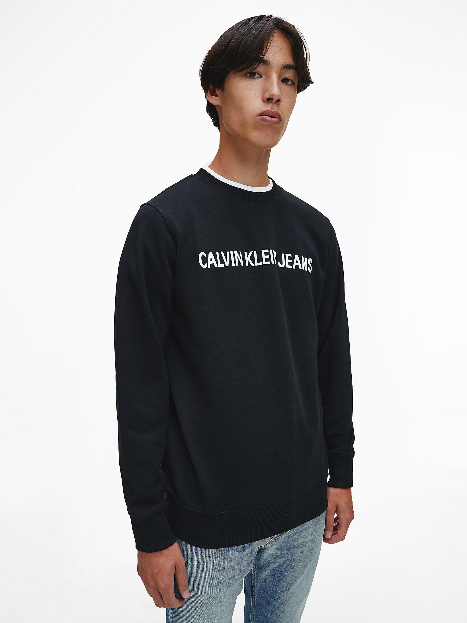 CK Black Logo Sweatshirt undefined men Calvin Klein
