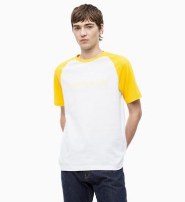 yellow calvin klein t shirt