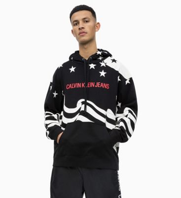 black calvin klein hoodie mens