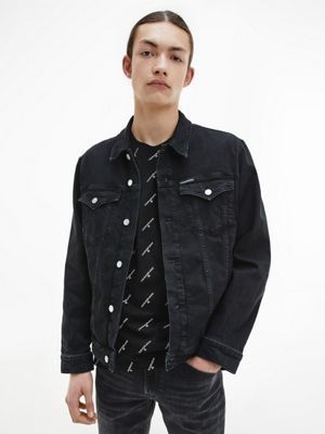 calvin klein black denim jacket