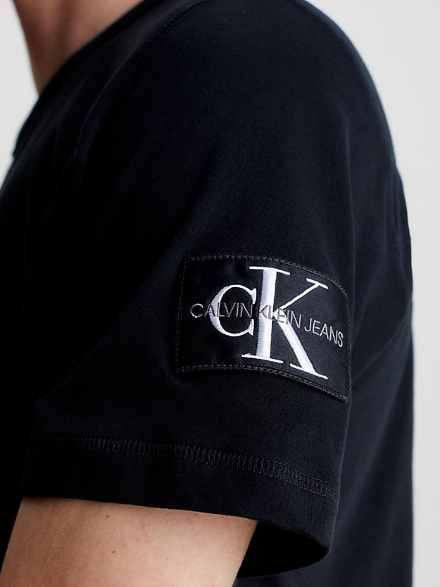 CK BLACK T-shirt con stemma monogramma da uomo CALVIN KLEIN JEANS