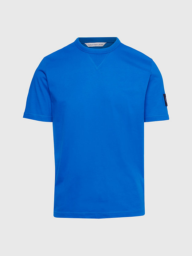 tarps blue monogram badge t-shirt for men calvin klein jeans