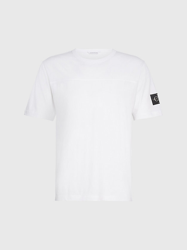 BRIGHT WHITE Monogram Badge T-shirt for men CALVIN KLEIN JEANS
