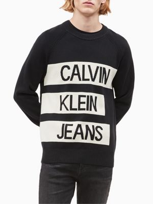 calvin klein black jumper mens