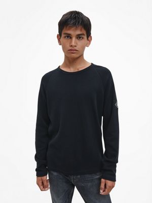 Slim Waffle Long Sleeve T-shirt Calvin Klein® |