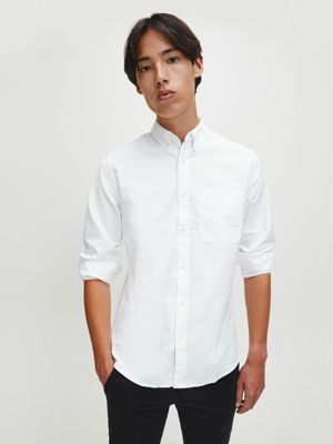 calvin klein white mens shirt