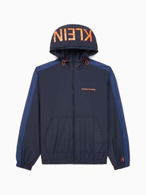 calvin klein blue windbreaker