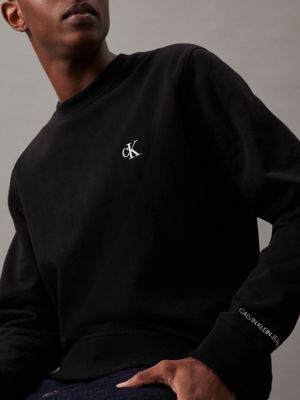 Mens black hotsell calvin klein sweatshirt