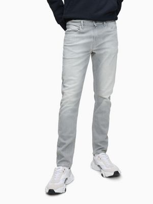 grey slim tapered jeans