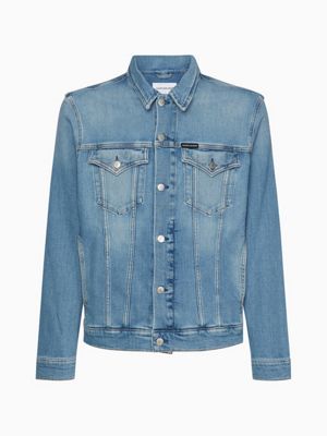 da045 mid blue slim denim jacket for men calvin klein jeans