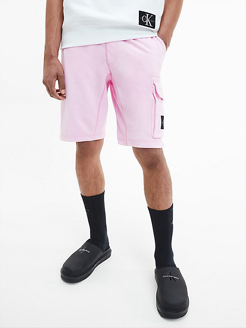 Hombre Ropa de Pantalones cortos de Bermudas cargo Pantalones cortos cargo color Calvin Klein de Raso de color Blanco para hombre 