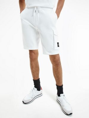 white jogger shorts mens