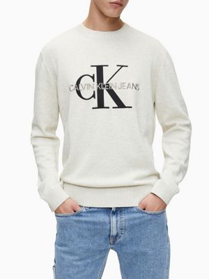 white ck jumper