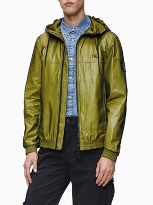 calvin klein men's oversized puffer bomber jacket