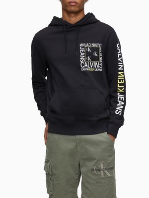 calvin klein multi logo hoodie