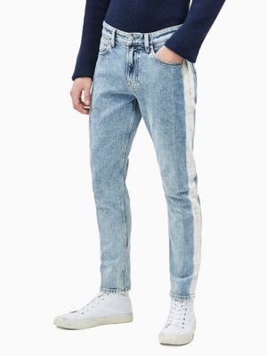 mens tapered cropped jeans