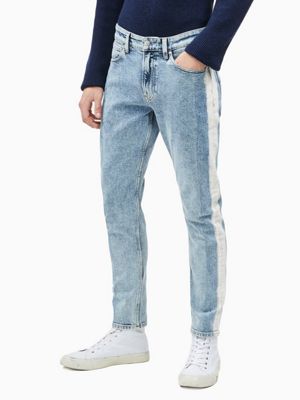 mens cropped tapered jeans