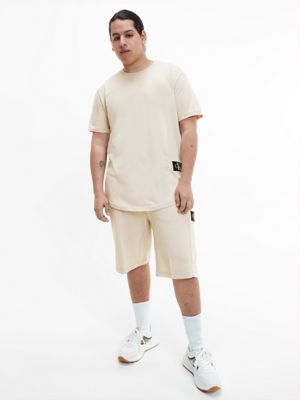 EGGSHELL Organic Cotton Badge T-shirt for men CALVIN KLEIN JEANS