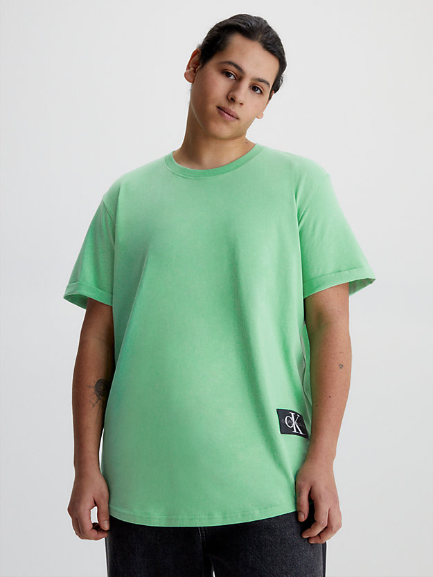 NEPTUNES WAVE Camiseta de algodón orgánico con insignia de hombre CALVIN KLEIN JEANS