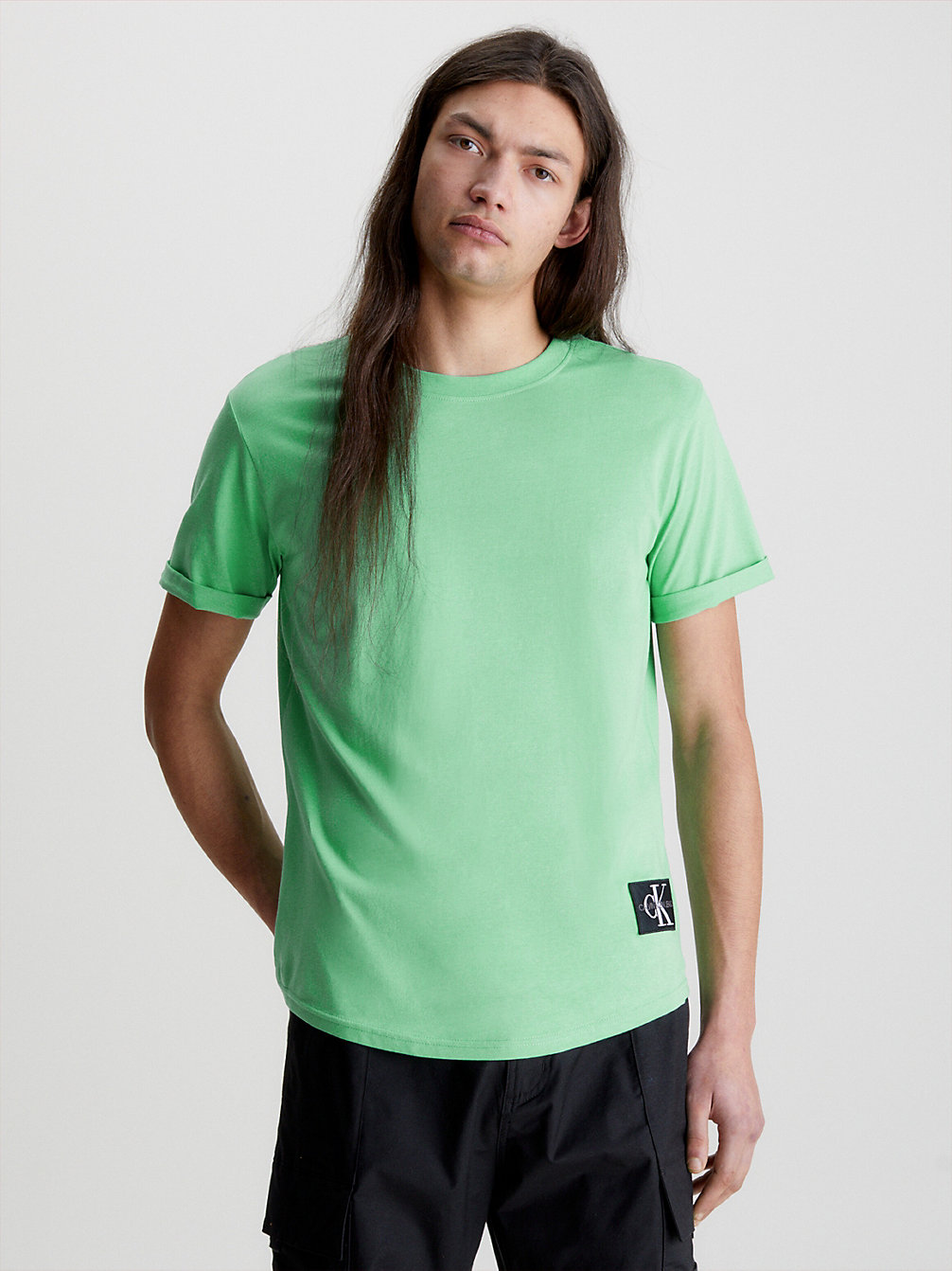 NEPTUNES WAVE > T-Shirt Z Naszywką Z Bawełny Organicznej > undefined Mężczyźni - Calvin Klein