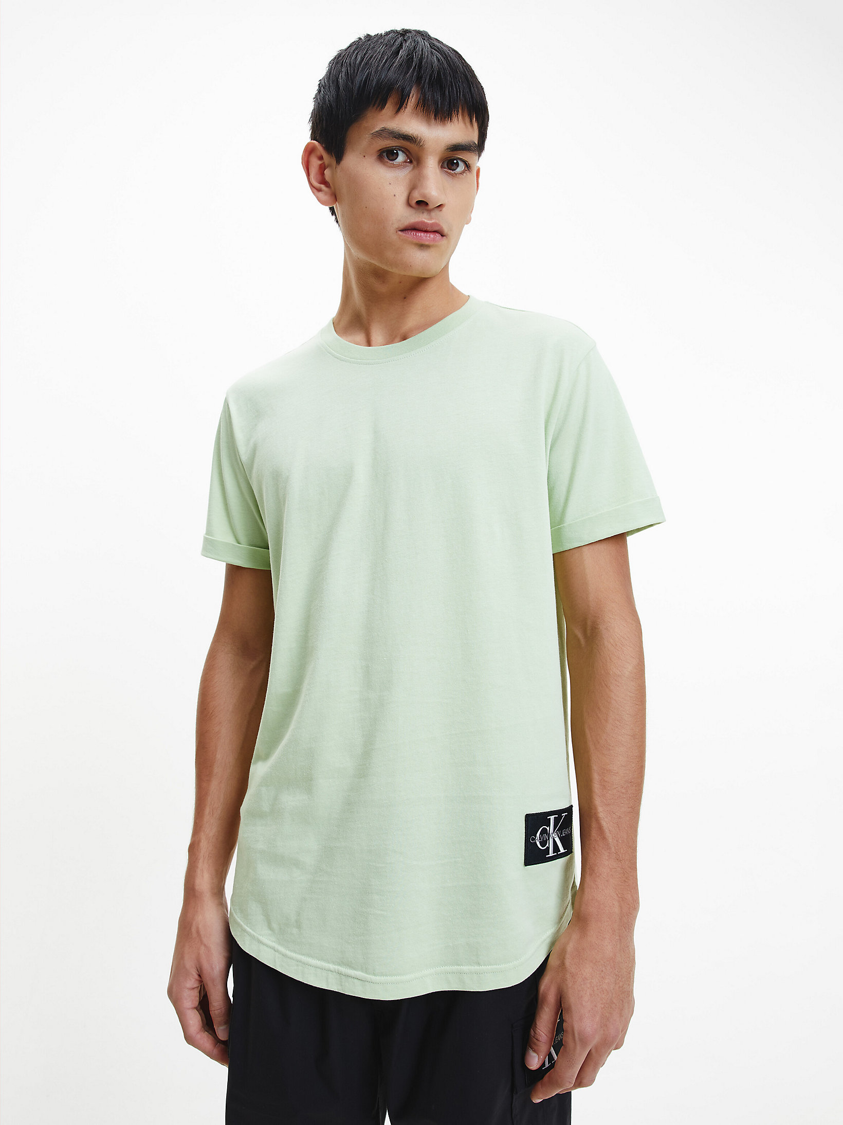 Jaded Green Organic Cotton Badge T-Shirt undefined men Calvin Klein