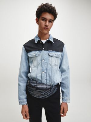 mens two tone jean jacket