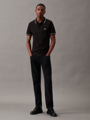 Black polo with jeans best sale