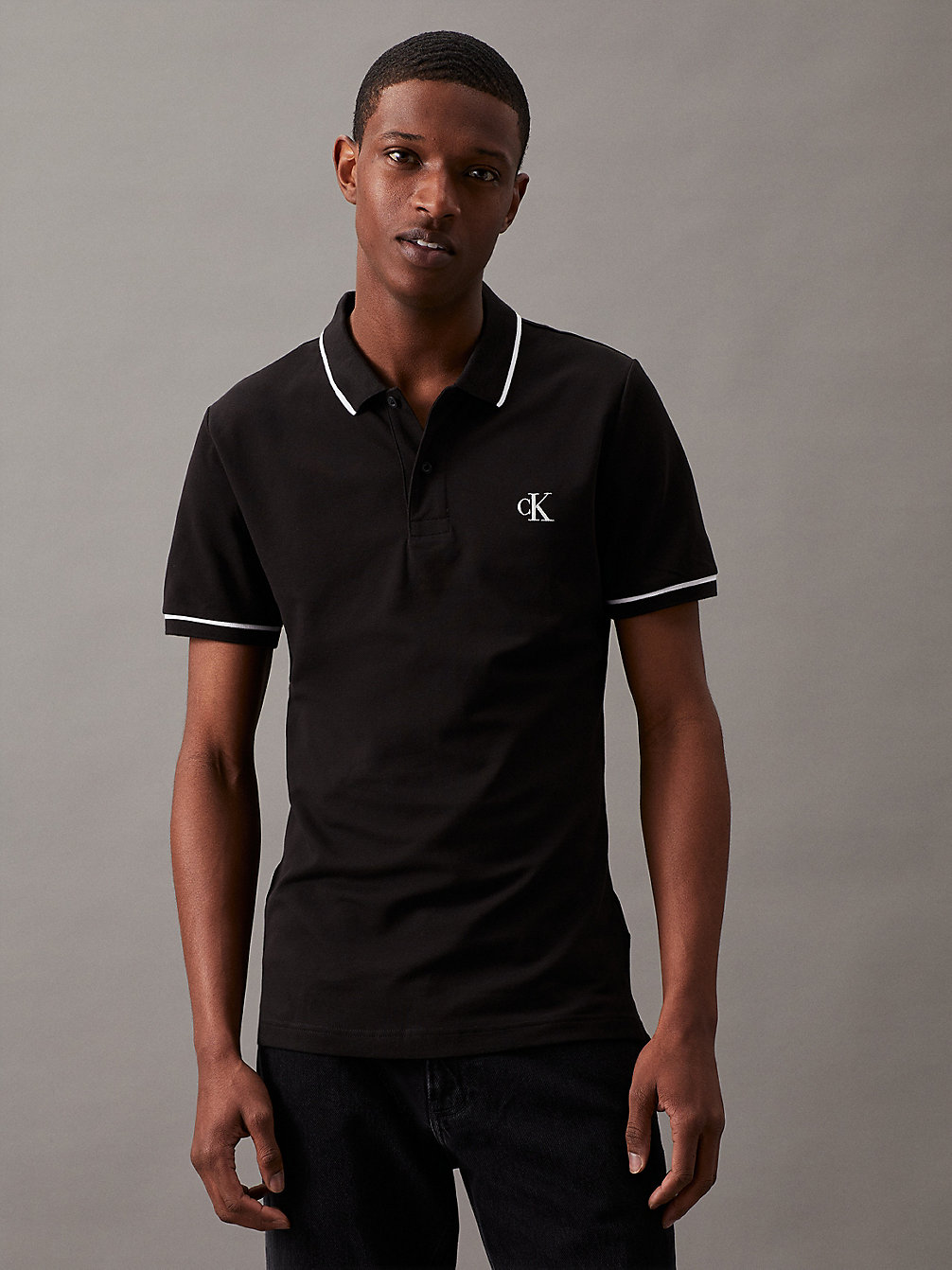 CK BLACK > Wąska Koszulka Polo > undefined Mężczyźni - Calvin Klein