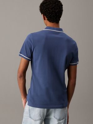 polo slim vintage indigo pour hommes calvin klein jeans
