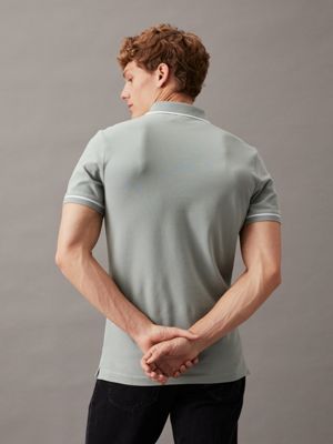 slate gray slim polo shirt for men calvin klein jeans