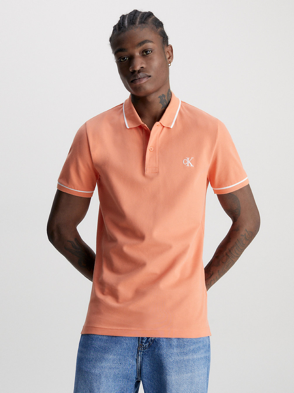 SUMMER SQUASH Slim Polo Shirt undefined men Calvin Klein