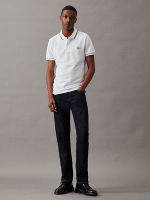 White polo clearance black pants