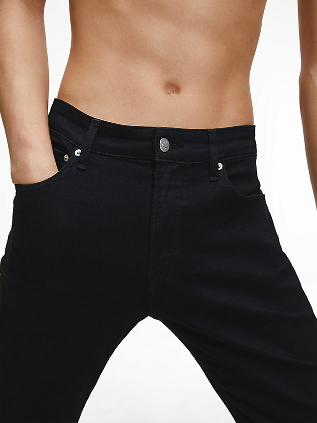 black slim tapered jeans voor heren - calvin klein jeans