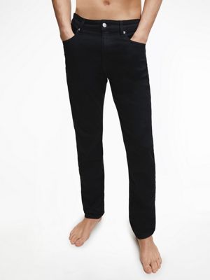 black slim tapered jeans