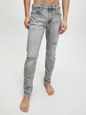 grey slim tapered jeans