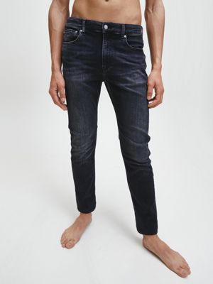 black slim tapered jeans