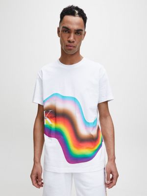 calvin klein rainbow t shirt