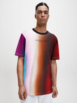 calvin klein rainbow t shirt