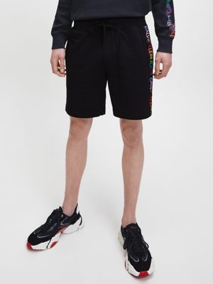 black jogger shorts