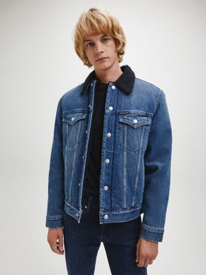 sherpa jeans jacket mens