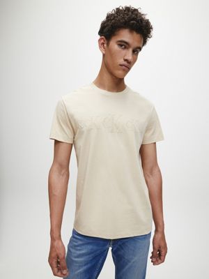 beige calvin klein t shirt