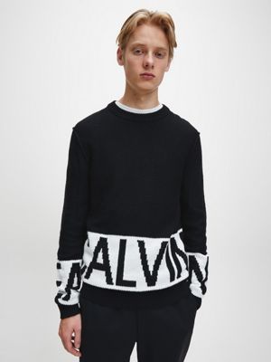 calvin klein jumper mens white