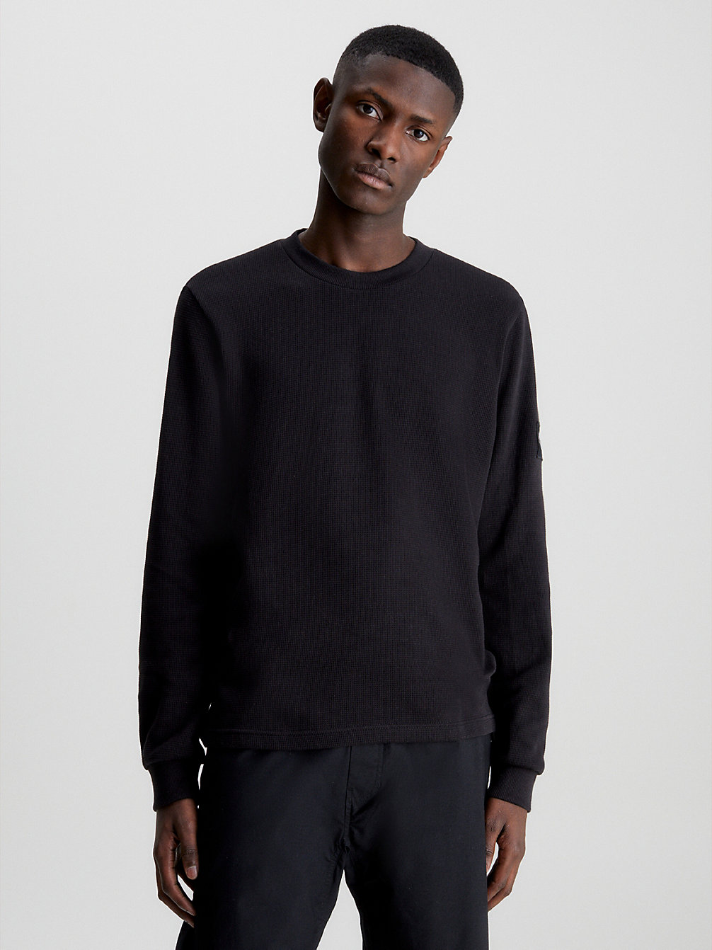 CK BLACK Slim Long Sleeve Badge T-Shirt undefined men Calvin Klein