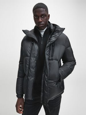 calvin klein puffer jacket black
