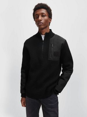 black half zip jumper mens